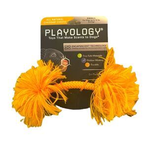 Playology Dri-Tech Rope Dog Toy Cheddar Cheese Flavor